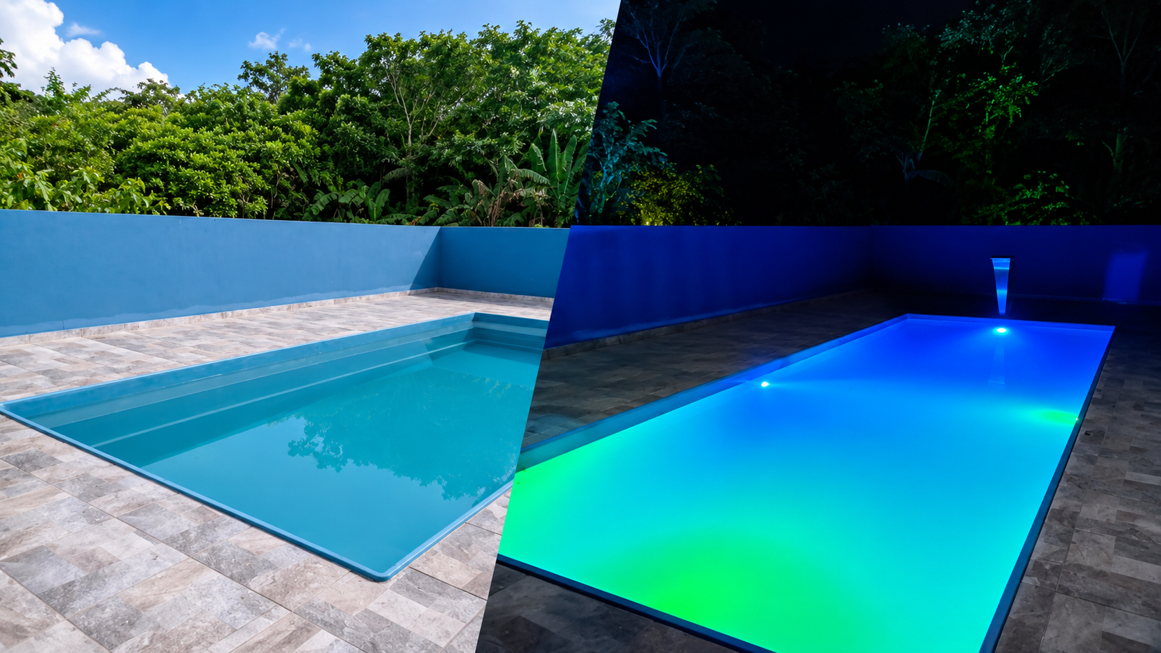 Piscina da Estrela do Paraíso em meio à natureza, espaço de lazer e relaxamento para os residentes